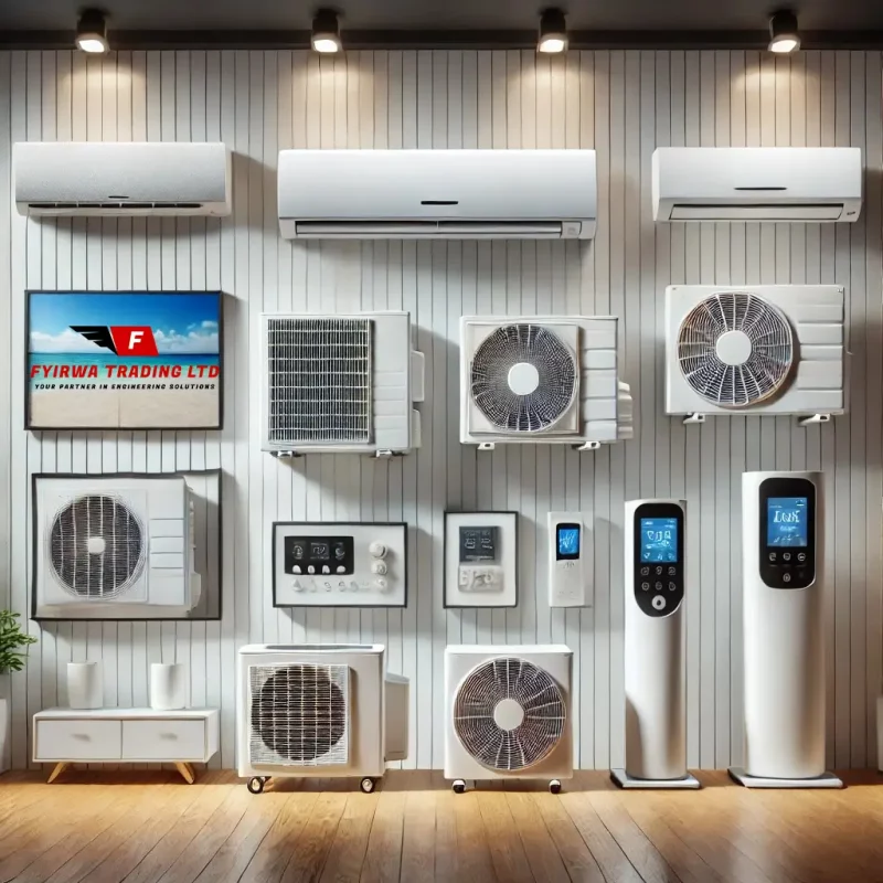 Modern Air Conditioner | Energy-efficient units: wall-mounted, floor-standing, portable, and window ACs. Powerful cooling, sleek designs, and advanced technology for homes and offices. Reliable and customizable solutions! FYIRWA TRADING.