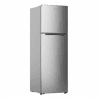 Single Door Refrigerator with a sleek exterior, showcasing a spacious interior filled with fresh produce, drinks, and leftovers. The adjustable shelves are visible, along with a vibrant crisper drawer and bright LED interior lighting. FYIRWA TRADING LTD