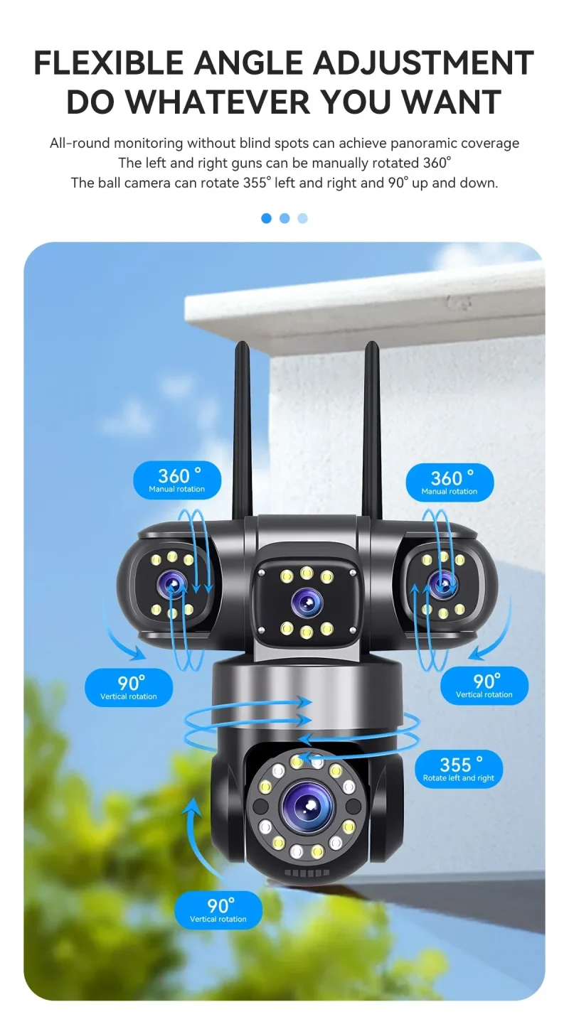 4-Lens PTZD Security Rotation Camera – D PRIME Rwanda - Image 3