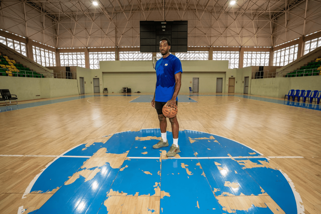 Kawhi Leonard NBA Star is in Kigali