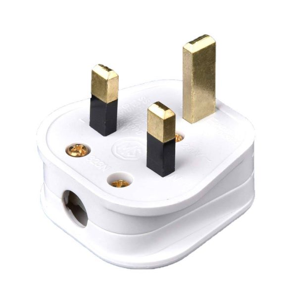 13A UK Plug Top White