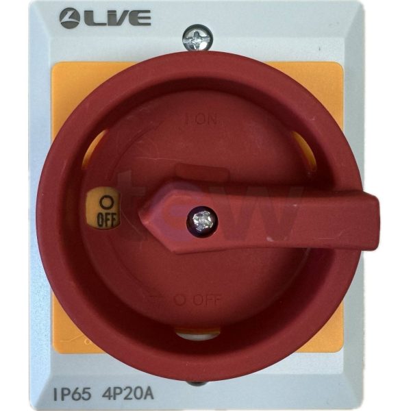 20A DP Isolator Switch Red