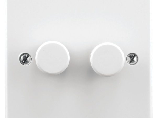 2-Gang Dimmer Switch White