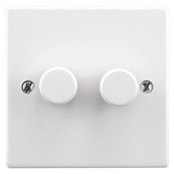2-Gang Dimmer Switch White