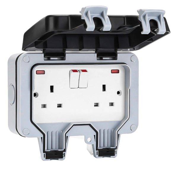 2 gang 13Amp switch socket  IP55 water proof