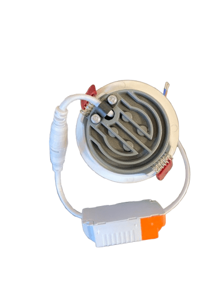 SPOT LIGHT 7W DAYLIGHT WITH BLACK REFLECTOR 3 Round LED light fixture with connector