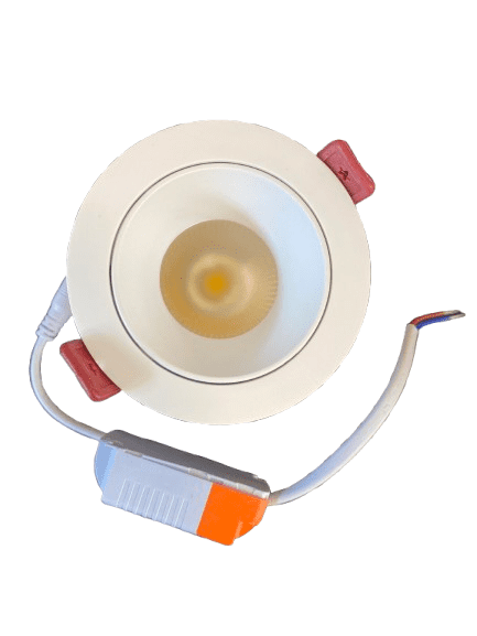 Round LED spotlight with connectors