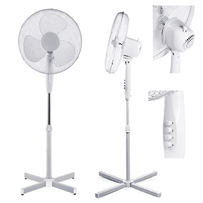 16 inch Floor fan 55 watts white body