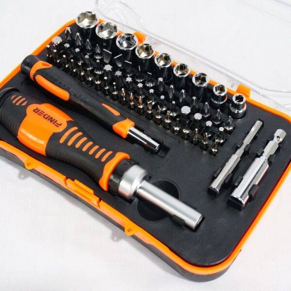 FINDER 65PC RATCHET SCREWDRIVER & BITS SET